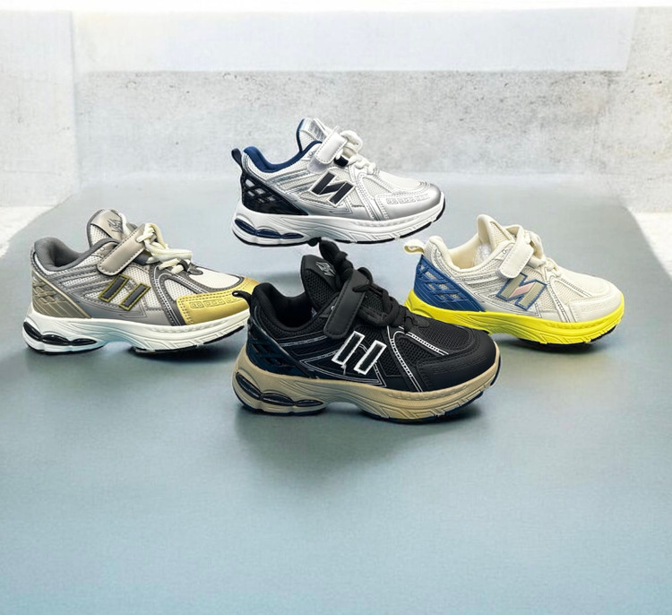 کفش کتونی بچه گانه خارجی طرح New balance برند Berry kids استفاده روزمره , استایل ،راحتی ،چسپی |در چند رنگ جذاب